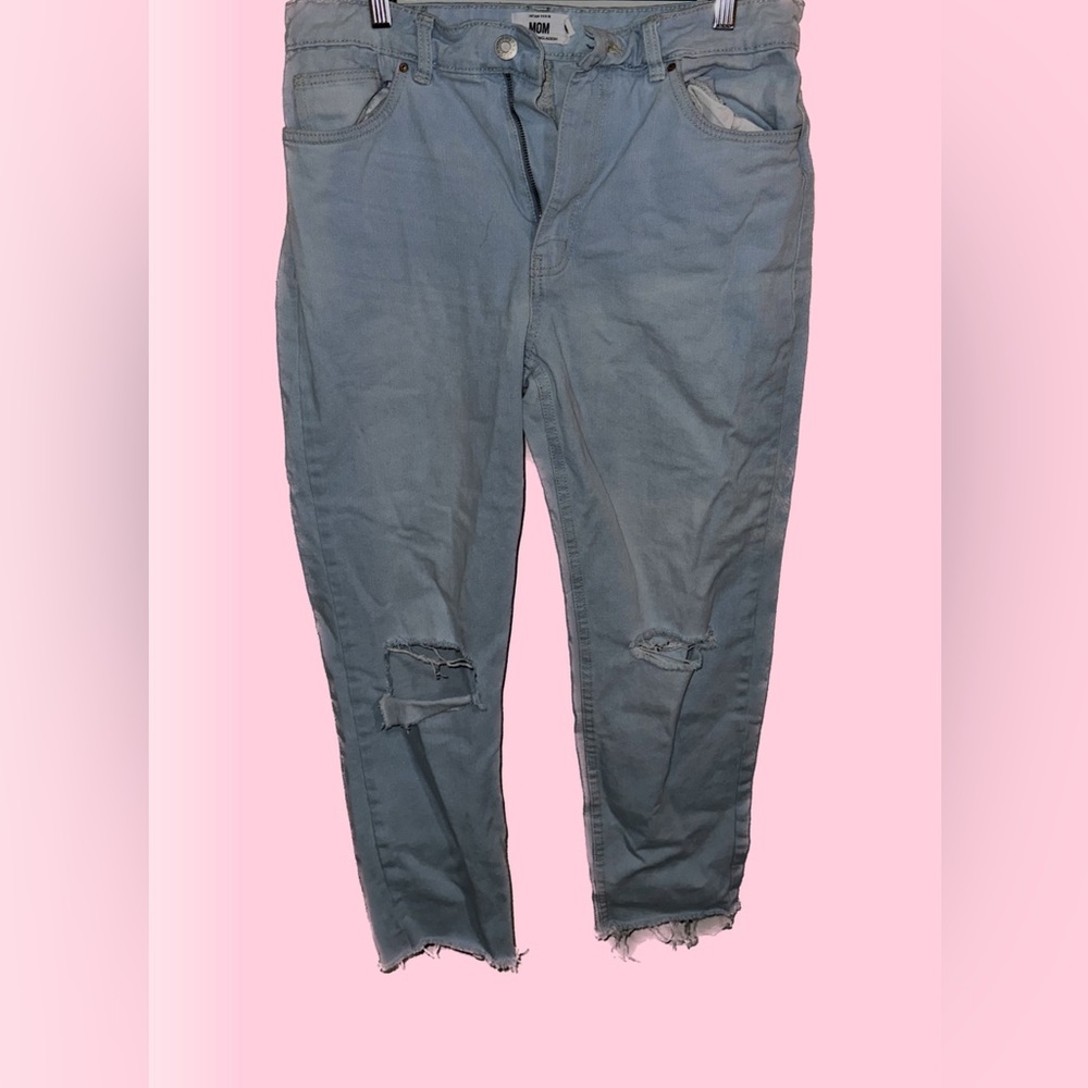 Stretchy over the stomach mom jeans